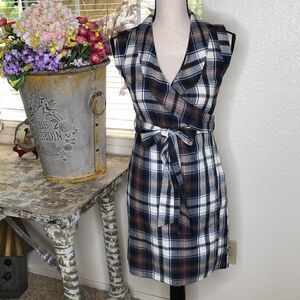 Anthropologie 11.1.Tylho Plaid Wrap Dress